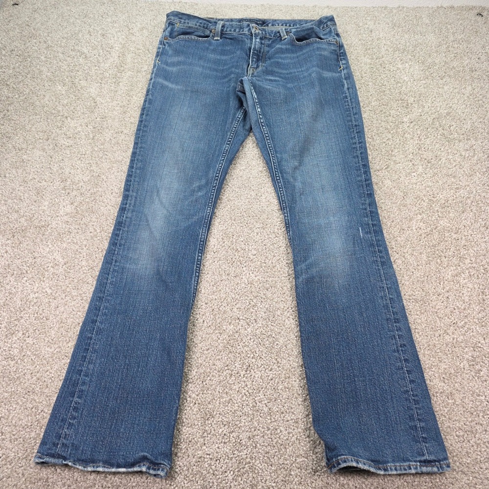 Ralph Lauren Madison Mens Jeans 31x32 Blue Distressed Straight‎ Leg Denim